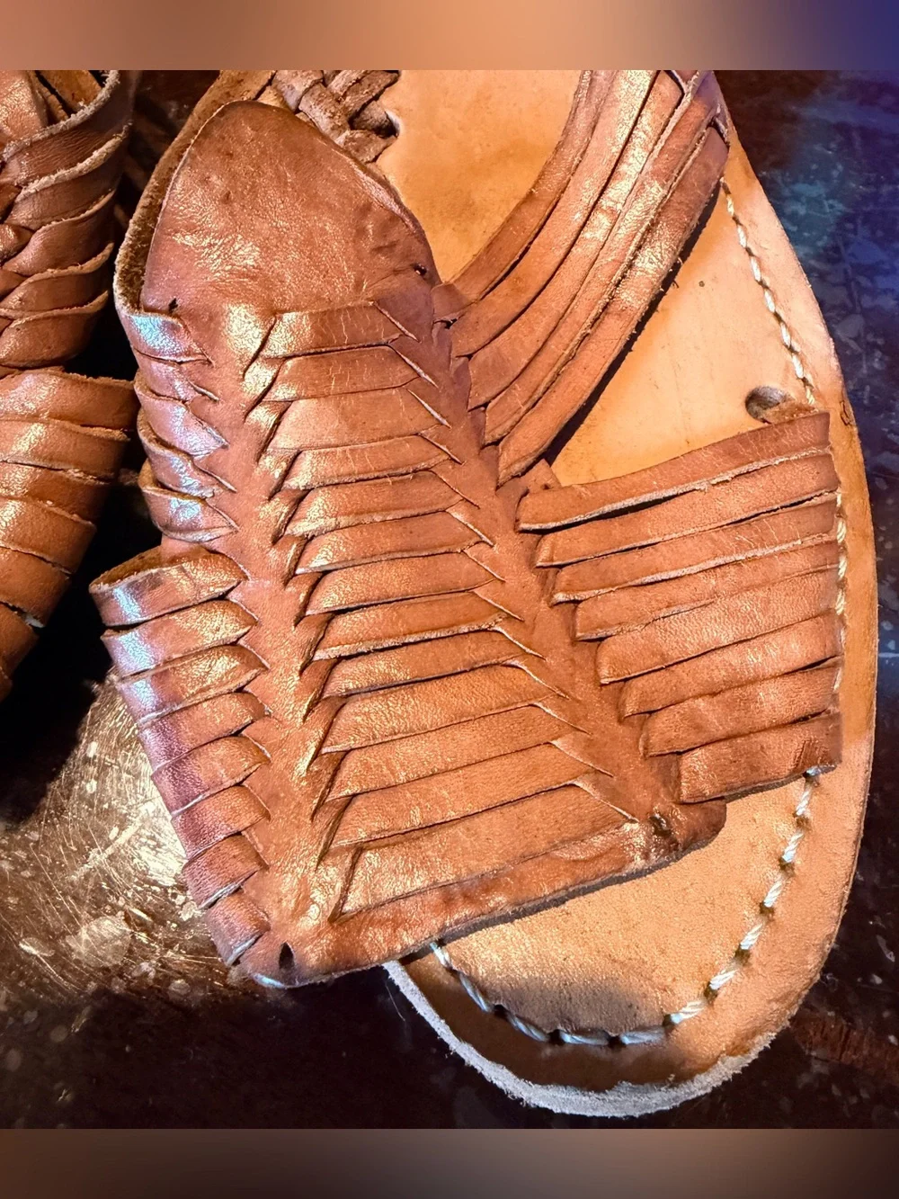 Handmade Mexican Leather Huaraches Woven Sandals